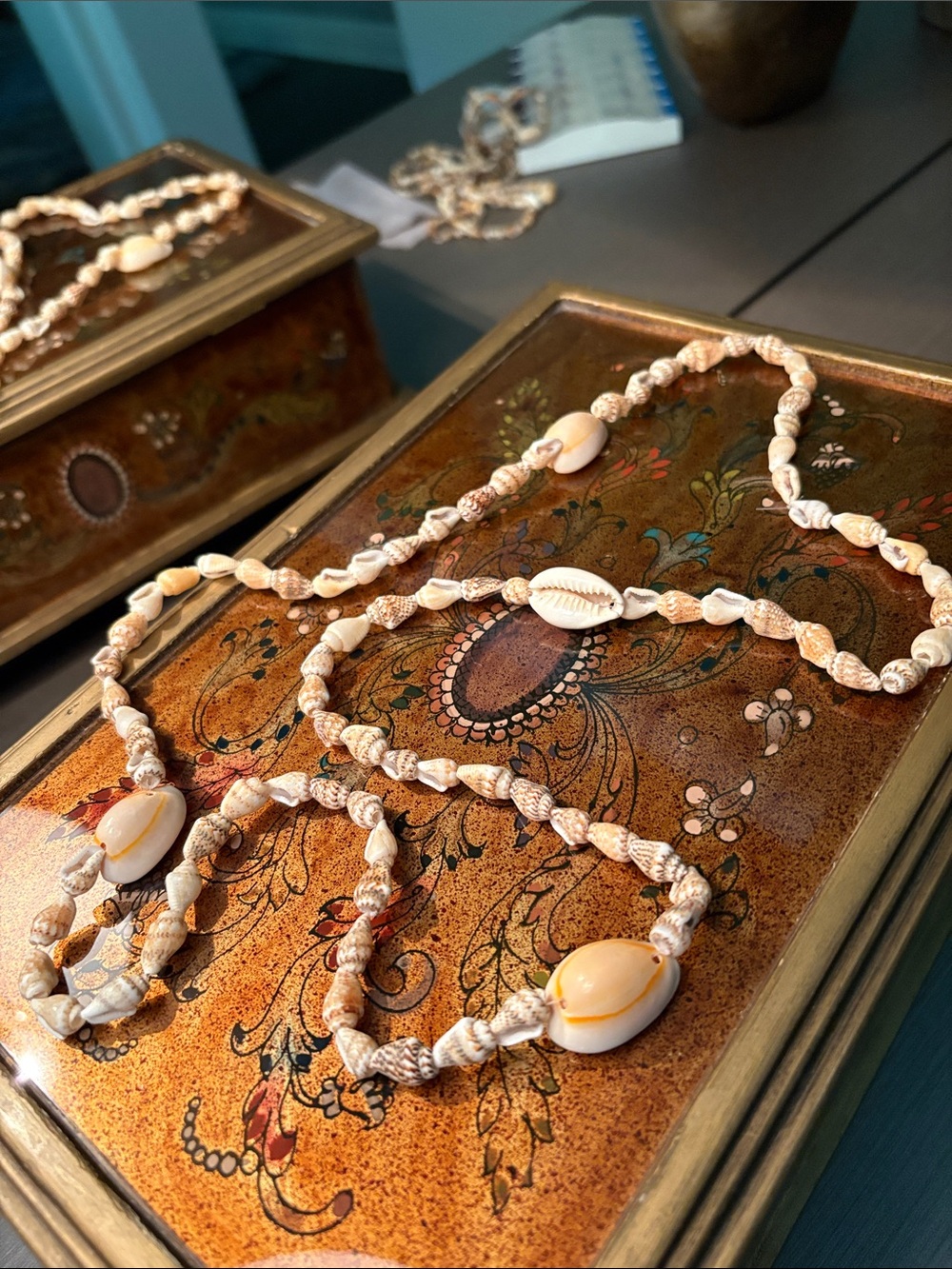 Handmade Cream Shell Beaded Necklace - Natural Cowrie Style